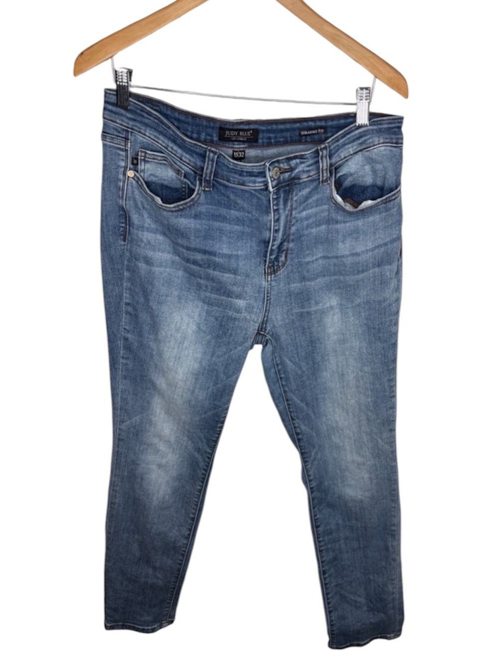 Judy Blue Medium Wash Straight Fit Jeans Women Size 15/32